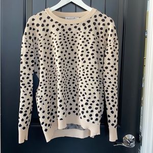 Petal and Pup Cheetah print sweater